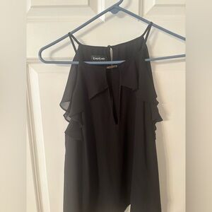 Bebe ruffle cold shoulder top